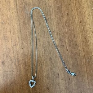 Heart Shaped Diamond Necklace